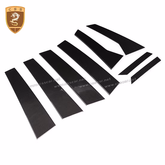 Columna de ventana de tela de fibra de carbono 3K Real 95b para Pors-Che Macan 2014 hasta ahora